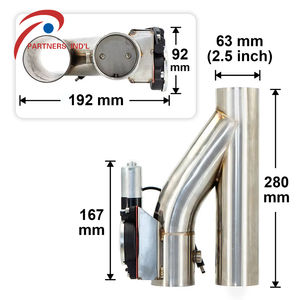 ZPARTNERS 2.5 pouces SS304 Y tuyau découpe échappement coupe tuyau d'échappement dérivation bouton à distance Applicable pour akrapovic & YY25R - Product Image 1