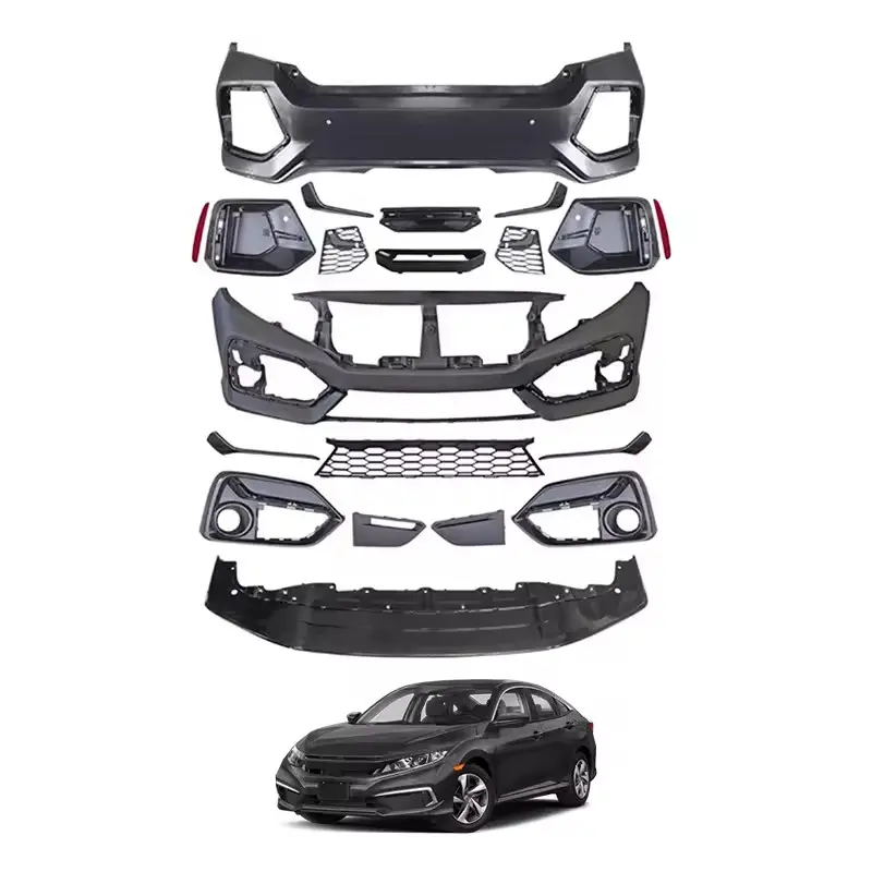 Hot Selling 2023 Si Style Bodykit Car Pp Abs Material Bumper Body Kit For Honda Civici 2016-2023