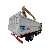 Grue à flèche articulée montée sur mini-camion japonais KV600 LQS78A, prix disponible, peut être équipée d'une grue à grappin pour la manutention du bois