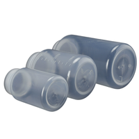 Bouteille de réactif graduée en plastique PP à large ouverture, bouteille de stockage d'échantillons chimiques de laboratoire avec couvercle d'étanchéité interne