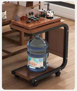 <span class=keywords><strong>Table</strong></span> <span class=keywords><strong>basse</strong></span> moderne extensible en <span class=keywords><strong>bois</strong></span> avec plateau en <span class=keywords><strong>bois</strong></span> massif et pieds en métal, <span class=keywords><strong>table</strong></span> d'appoint mobile pour salon - Product Image 3