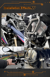 ไฟรถจักรยานยนต์อลูมิเนียมเกรดการบินและอวกาศไฟ LED เสริม150W ผ่านการรับรอง E-Mark สำหรับ IP68กันน้ำ3เลนส์แสงสีเหลือง/สีขาว - Product Image 5