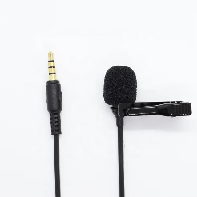 High Quality 3.5mm Mini Clip-on Lavalier Lapel Collar Microphone Professional Wired Communication Factory Wholesale