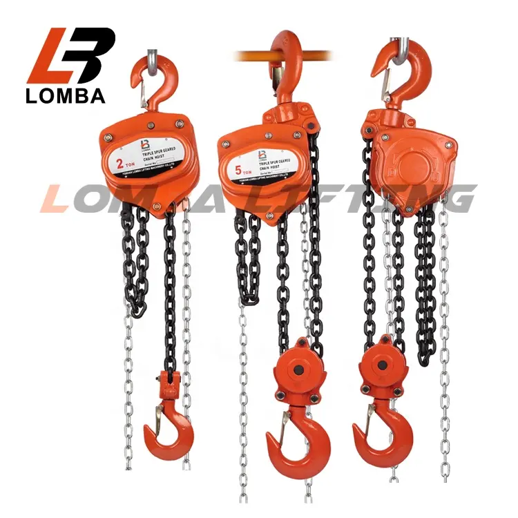 1t 2t 3t 5t novel structure and small size lifting manual block chain hoist