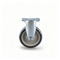 Roulettes robustes non marquantes de 5 pouces en PU pivotantes avec frein latéral, haute capacité de charge pour systèmes de chariots de stockage industriels
