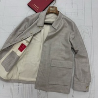 Chemise-veste pour homme à col pointu, fermeture cachée, style bomber, deux poches à rabat, tissage texturé, légère, surchemise d'hiver vintage