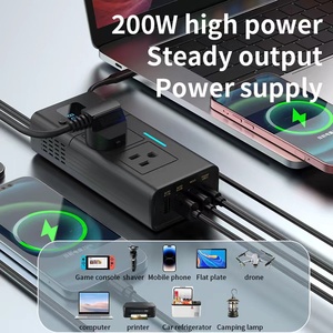 Convertidor de Corriente para Auto de 200W y 110V con Puerto USB y Encendedor de Cigarrillos, <span class=keywords><strong>Adaptador</strong></span> de Inversor de Energí<span class=keywords><strong>a</strong></span> para Vehículos - Product Image 3