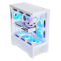 SAMA dernier boîtier PC officiel filtre à poussière magnétique ATX boîtier de jeu effet ARGB boîtier d'ordinateur verre blanc