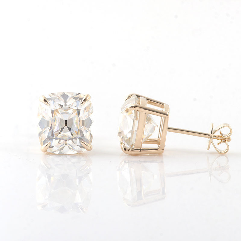 18k 14k 10k Gold Moissanite Stud