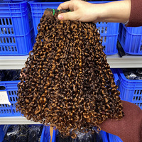 Super Double Drawn Cheveux Vietnamiens Bruts pour Bundles de Cheveux Bouclés 4/30 #   Extensions de cheveux de qualité supérieure, double trame, sans nœuds, douces et brillantes
