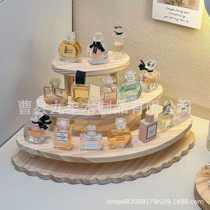 Solid Wood Tiered Storage <b>Rack</b> 3 Layers Irregular Shape For Perfume Toy Organizer Desktop Display <b>Shelf</b> - Product Image 3