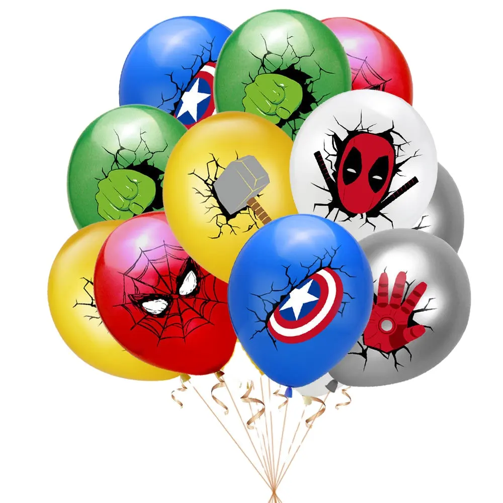 Globo de Spiderman impreso personalizado barato, globos publicitarios de látex personalizados de 12 pulgadas para decoración de fiesta de feliz cumpleaños