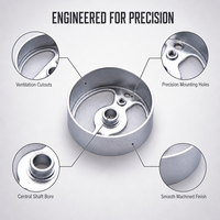 Casing Motor Drone CNC Presisi Tinggi dari Aluminium Alloy, Cangkang Motor Brushless, OEM ODM Dapat Disesuaikan, Bersertifikasi CE RoHS IATF16949