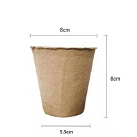 Pots de semis biodégradables en pulpe de bois à paroi simple, compostables, pour fruits et légumes, écologiques, pour pépinières (vente en gros)