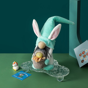 Gnomo de Pascua con Huevos, Muñeco de Peluche, Conejo de Primavera, Decoración Hecha a Mano, Figura Escandinava de Tomte, Decoración para Mesa del Hogar - Product Image 3