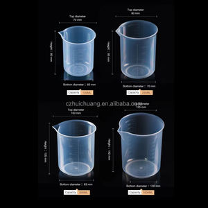 थोक रसायन विज्ञान प्रयोगशाला विभिन्न क्षमता पीपी प्लास्टिक बीकर मापने स्नातक की उपाधि - Product Image 4