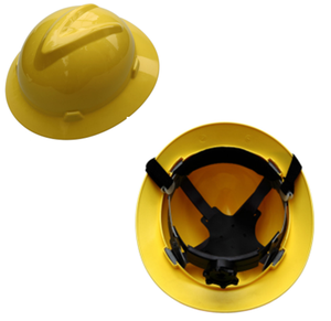 ホワイトHDPEフルブリムVガード産業安全ヘルメットチンストラップ付き - Product Image 4