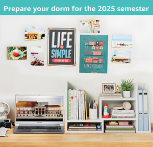 Organizzatore da Scrivania con Libreria, Scaffale Bianco per Organizzazione Ufficio, Mensole per Scrivania e Accessori ad Angolo - Product Image 3