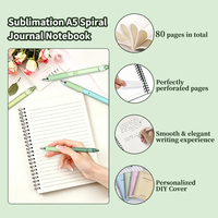 Carnet créatif à spirale format A5, reliure double spirale, pages perforées, fournitures de bureau et scolaires, usine de fabrication, carnet de sublimation DIY