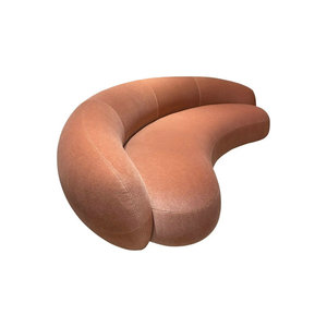 Design italien courbe Julep Sofa Chaise Longue Sofa crème velours Salon Meubles de maison - Product Image 3