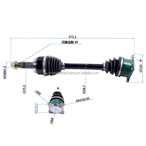 Mới foton tunland sup Pickup gốc cánh quạt trục p1230020001a0 trái phía trước ổ đĩa nửa trục lắp ráp p1230280001a0 trục Phải - Product Image 5