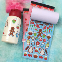 260 autocollants de Noël pour échange de biscuits, livre d'autocollants Bonhomme de neige en pain d'épices pour loisirs créatifs, scrapbooking et décorations de fêtes
