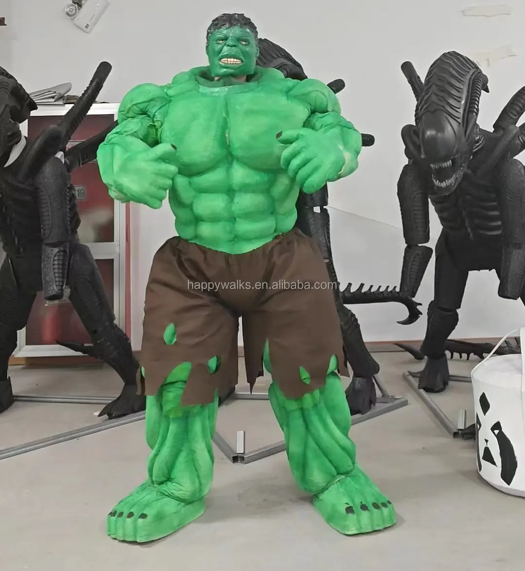 Disfraz de la mascota de Hulk, disfraz de Robot portátil, actuación, parque temático, trajes de fiesta transformables
