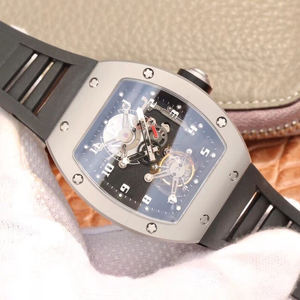 High Quality RM001 Unisex <b>Automatic</b> Mechanical Watch Titanium Case Rubber Strap 20mm Sapphire Crystal Dial <b>Chronograph</b> ETA - Product Image 5
