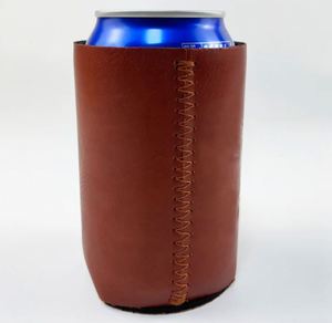 Custom Neoprene PU Leather <b>Drink</b> Can <b>Cooler</b> Sleeve Insulated Beer Stubby Holder Fashionable Letter Sublimation Printing - Product Image 4