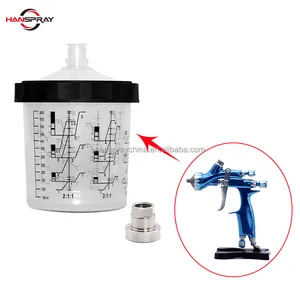 Paint spray gun system with 125mic filter 600ml/650ml, plastic paint liners cup,outer cup and lid for spray gun