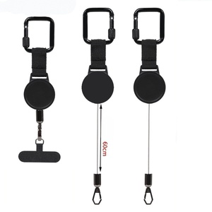 Sangle de téléphone rétractable antivol robuste avec cordon anti-perte pour téléphone portable, mousqueton de sécurité et attache en acier - Product Image 1
