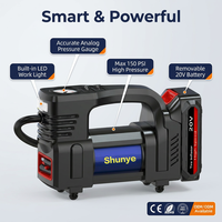 2026 Hot Selling High Quality ABS Material 12V Lithium Battery Air Compressor Portable Tire Inflator CE Certification Emergency