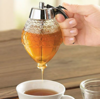 BAMBUS Ensemble de pots en verre borosilicate au design mignon, motif abeilles 3D, multifonctionnel, pour le stockage de miel et d'aliments secs, capacité 450 ml, idéal pour les fêtes