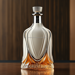 Fantaisie Vide Verre Esprit Liqueur Bouteille 700ml 750ml Whisky Rhum <span class=keywords><strong>Gin</strong></span> Vodka Alcool Forme Carrée Estampage À Chaud pour <span class=keywords><strong>Cognac</strong></span> - Product Image 5