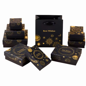 Caja de Embalaje para Joyería de Alta Gama con Estampado Dorado de Noche Estrellada, Laminada Mate y con Forro de Esponja - Product Image 4