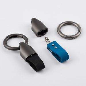 <b>Customized</b> Logo Leather Metal <b>Keychain</b> Simple Premium Pendant Customizable LOGO Luxury Car <b>Keychain</b> - Product Image 1