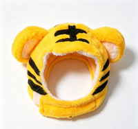 Accessoire de Cheveux Doux et Moelleux en Forme de Tigre pour Halloween, Chapeau Élastique Mignon pour Animaux de Compagnie, Accessoire de Déguisement pour Chats, Idéal pour Séances Photo et Fêtes