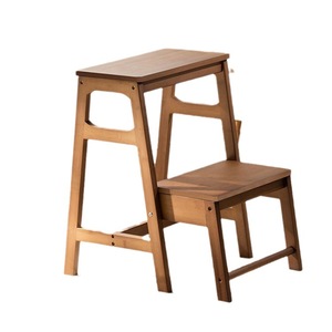 เก้าอี้ไม้สองชั้นสีน้ำตาลสำหรับใช้ในบ้านสำหรับเด็กและผู้ใหญ่ - Product Image 5