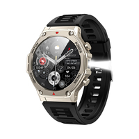 Reloj Inteligente Deportivo 2026 con Linterna, Relojes Inteligentes para Hombre con Llamadas Bluetooth, Conteo de Pasos, Calorías y Distancia