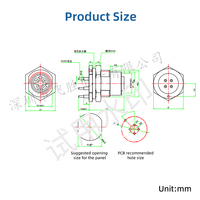 Connecteur Aviation M12 pour Capteur Industriel, 4, 5, 8 Broches, Étanche IP67, Prise Circulaire Verticale, Prise en Charge de l'Automatisation, Personnalisation OEM, Faible Perte