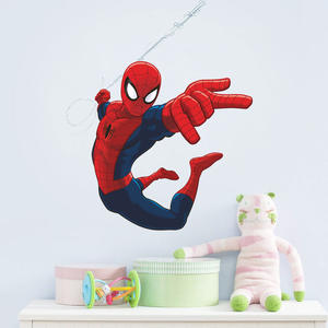 Adesivi Murali di Spiderman in Posizione Cartoon, Decorazione per Camerette, Arte Murale Fai-da-Te di Supereroi Anime per Ragazzi - Product Image 1