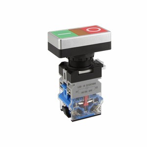 Interrupteur à bouton-poussoir électrique CNTD Changde CLA38-11PDW-Q-Y, bouton d'arrêt d'urgence, réinitialisation automatique, voyant lumineux, voyants lumineux - Product Image 1
