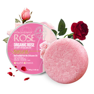 Savon Shampoing à la Rose Huile Essentielle Extrait de Plantes Biologiques Fait Main Sans Cruauté Animale Sans Huile de Silicone Contrôle des Pellicules Contrôle du Sébum - Product Image 6