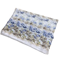 Tissu en dentelle brodée à motif floral secret en plaid Dobby biologique, idéal pour les robes de mariée et les vêtements – Grande Vente