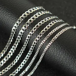 Genuine 925 sterling silver Cuban chain necklace for men European and American style hip hop Cuba necklace for men fashion jewel