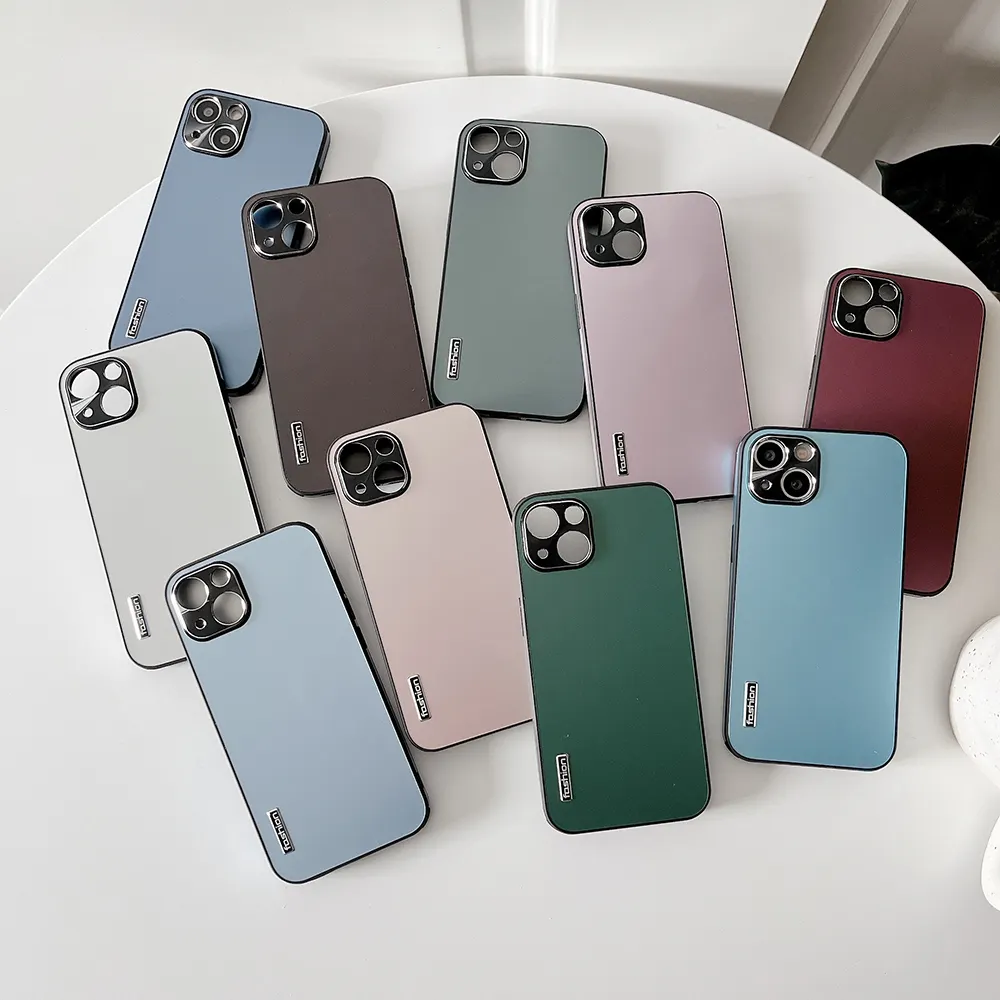 Hard Anti-Kras Huisdier Hoesje Metallic Gevoel Mobiele Telefoon Hoesje Lensbescherming Telefoonhoes Voor Iphone Xr Xs 12 13 Pro Max Plus