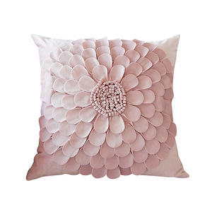 Nuova Federa per Cuscino in Stile Ins, Rosa Quadrata con Ricamo a Coniglio in Peluche e Fiori 3D, Graziosa Federa per Divano - Product Image 5