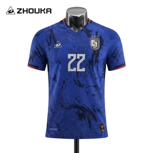 Nueva Camiseta de Fútbol Azul Ecológica Personalizada, Uniforme de Equipo OEM, Sublimación, Transpirable, de Secado Rápido, Camisetas de Fútbol Recicladas para Hombre - Product Image 1