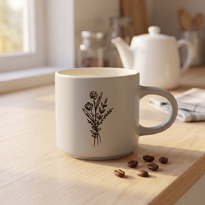 Taza de Porcelana con Diseño Floral Retro Creativo, Estilo Clásico, Apta para Lavavajillas y Microondas, Regalo Ideal para Café - Product Image 4