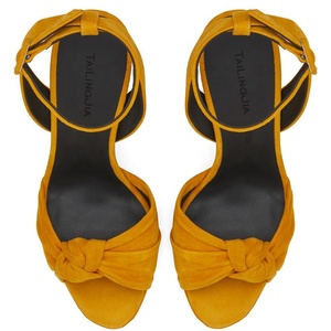 Sandali con Plateau e Tacco Grosso da Donna con Cinturino alla Caviglia e Nodo 2024 - Product Image 3